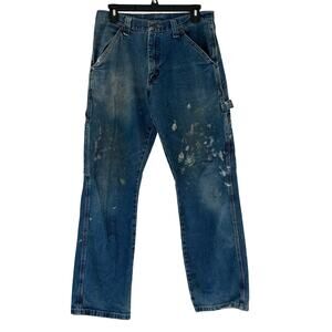 Vintage Wrangler Carpenter Y2K distressed thrashed  grunge punk rock holes 30x30
